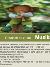 Flyer Musikzwergli ab 25.10.2025