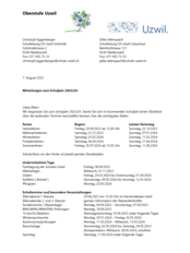 Mitteilungen zum Schuljahr 2023/24