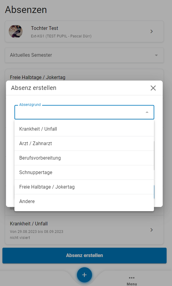 Absenzen Modul Absenzen Modul