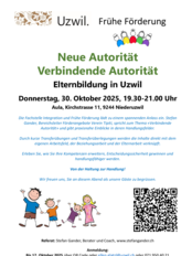 Flyer Elternbildung am 30.10.2025