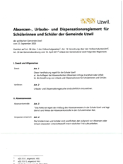 Absenzen-, Urlaubs- und Dispensationsreglement ab 01.01.2026